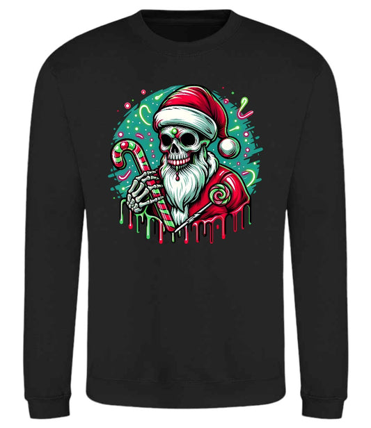 Christmas Sweater Santa Skull 4 Unisex